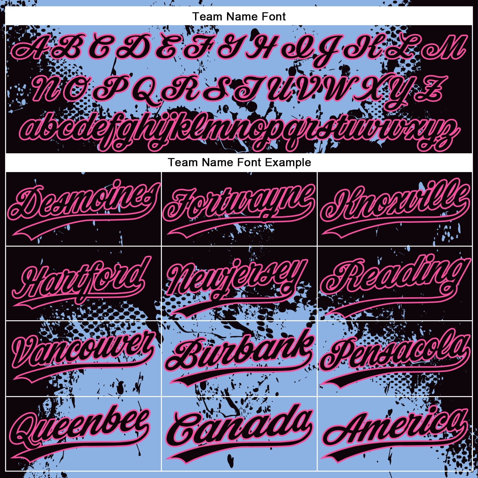 Custom Black Light Blue-Pink 3D Pattern Abstract Splatter Grunge Art Two-Button Unisex Softball Jersey view 4