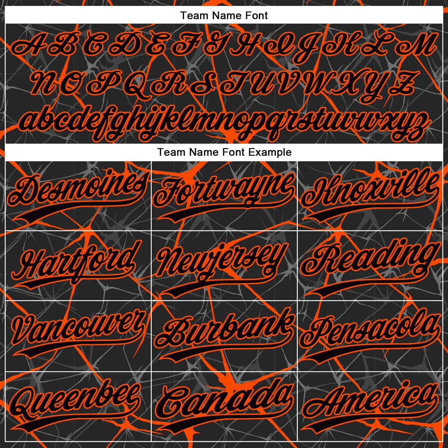 Custom Black Orange 3D Pattern Abstract Network Two-Button Unisex Softball Jersey view 4