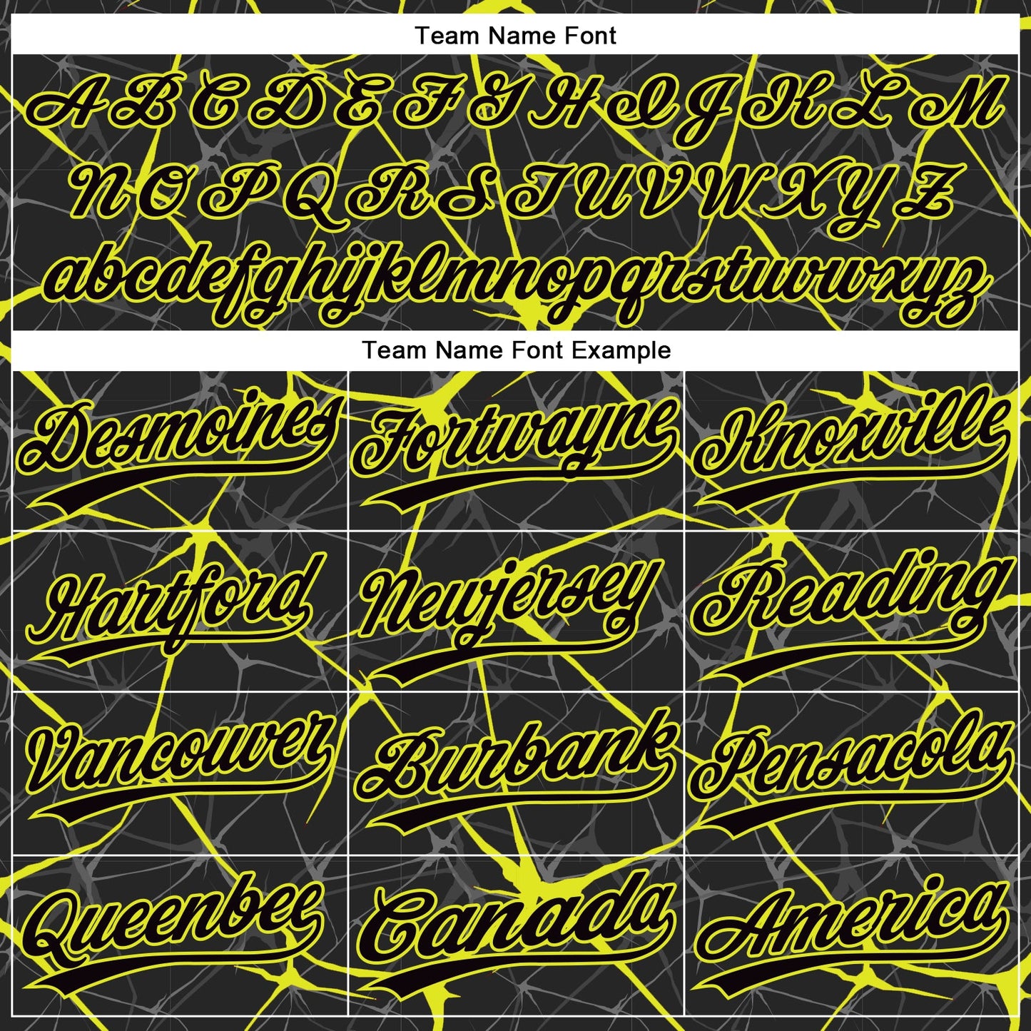 Custom Black Neon Yellow 3D Pattern Abstract Network Two-Button Unisex Softball Jersey view 4