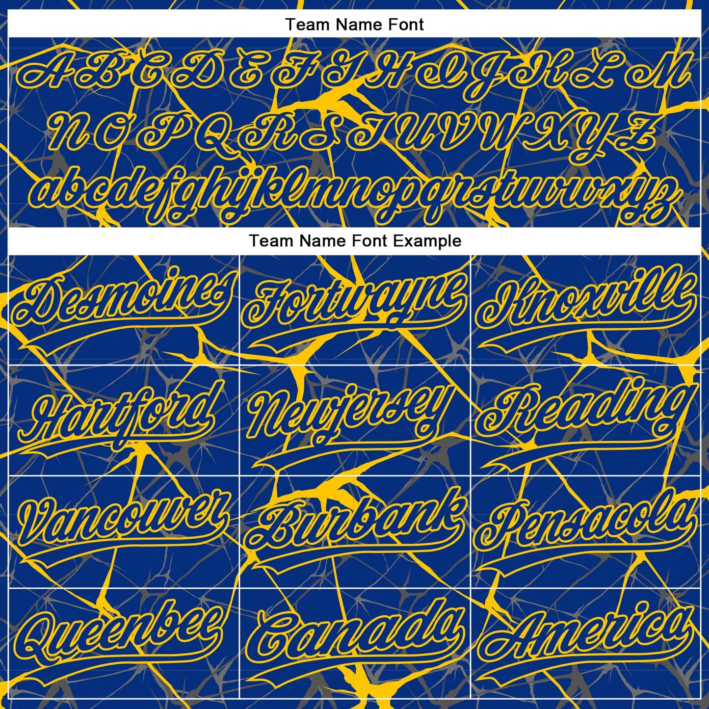 Custom Royal Yellow 3D Pattern Abstract Network Two-Button Unisex Softball Jersey view 4