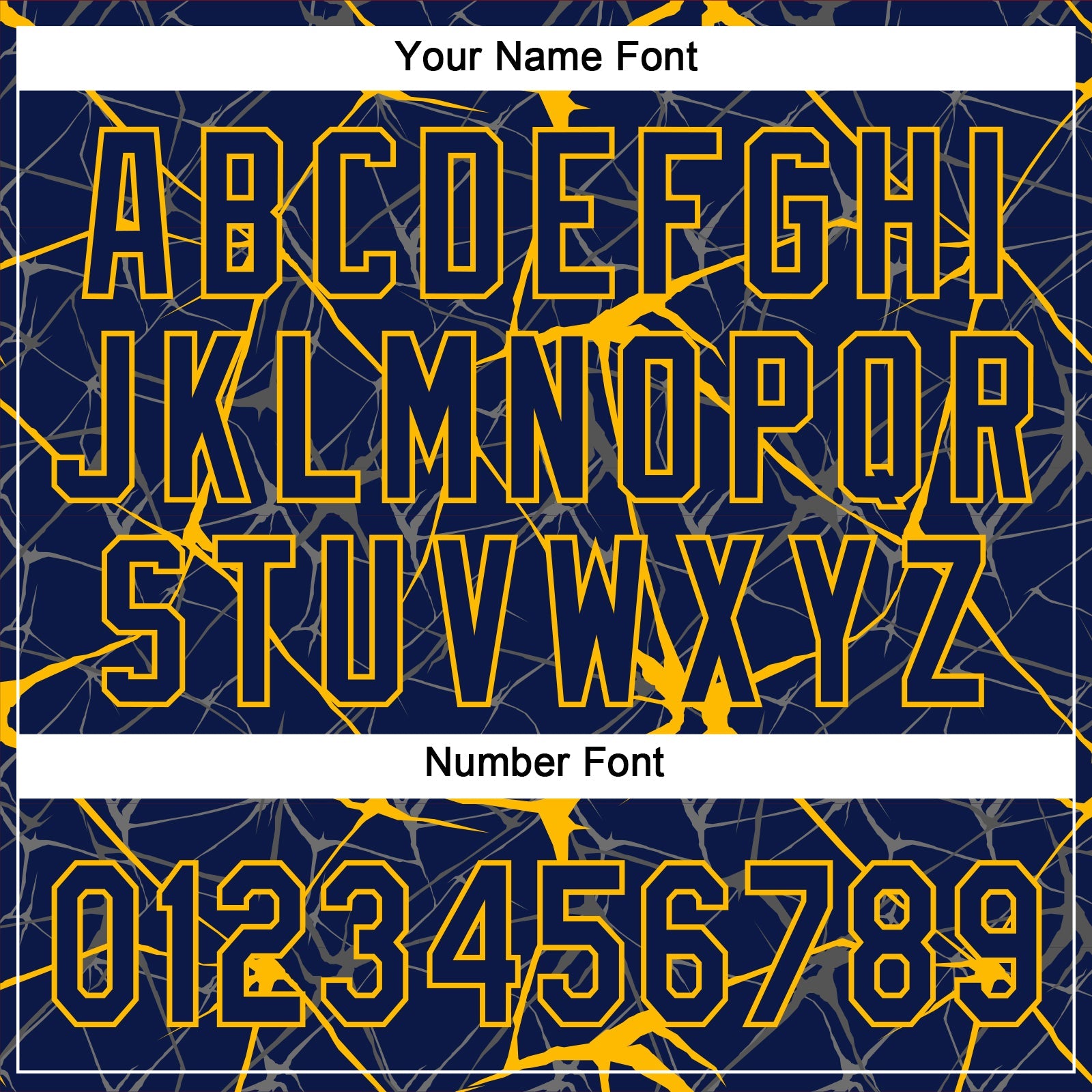 Custom Navy Gold 3D Pattern Abstract Network Two-Button Unisex Softball Jersey view 5
