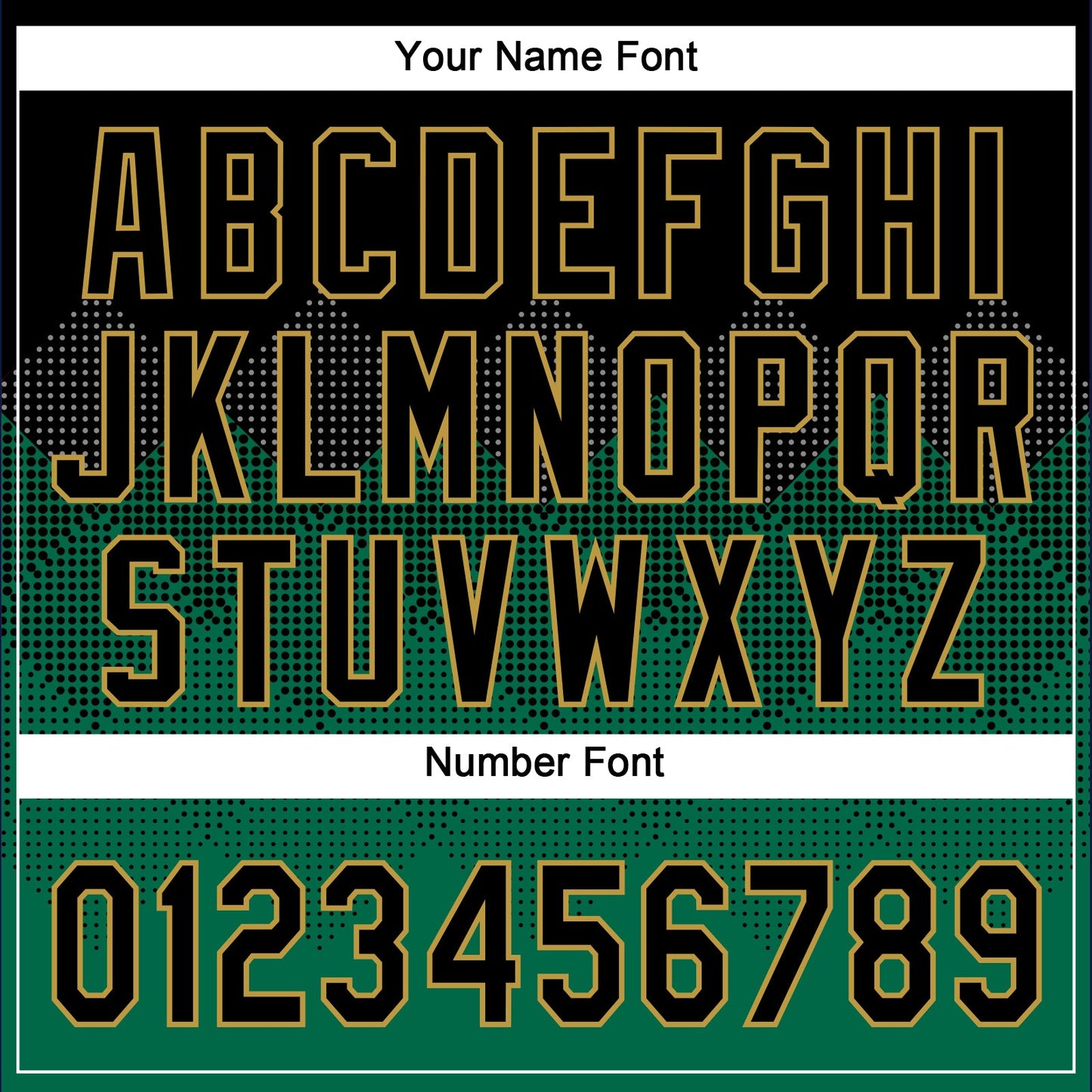 Custom Black Kelly Green-Old Gold 3D Pattern Gradient Square Shapes Two-Button Unisex Softball Jersey view 5
