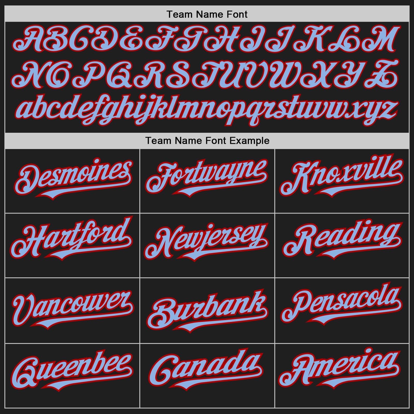 Custom Black Red Pinstripe Light Blue Two-Button Unisex Softball Jersey view 4