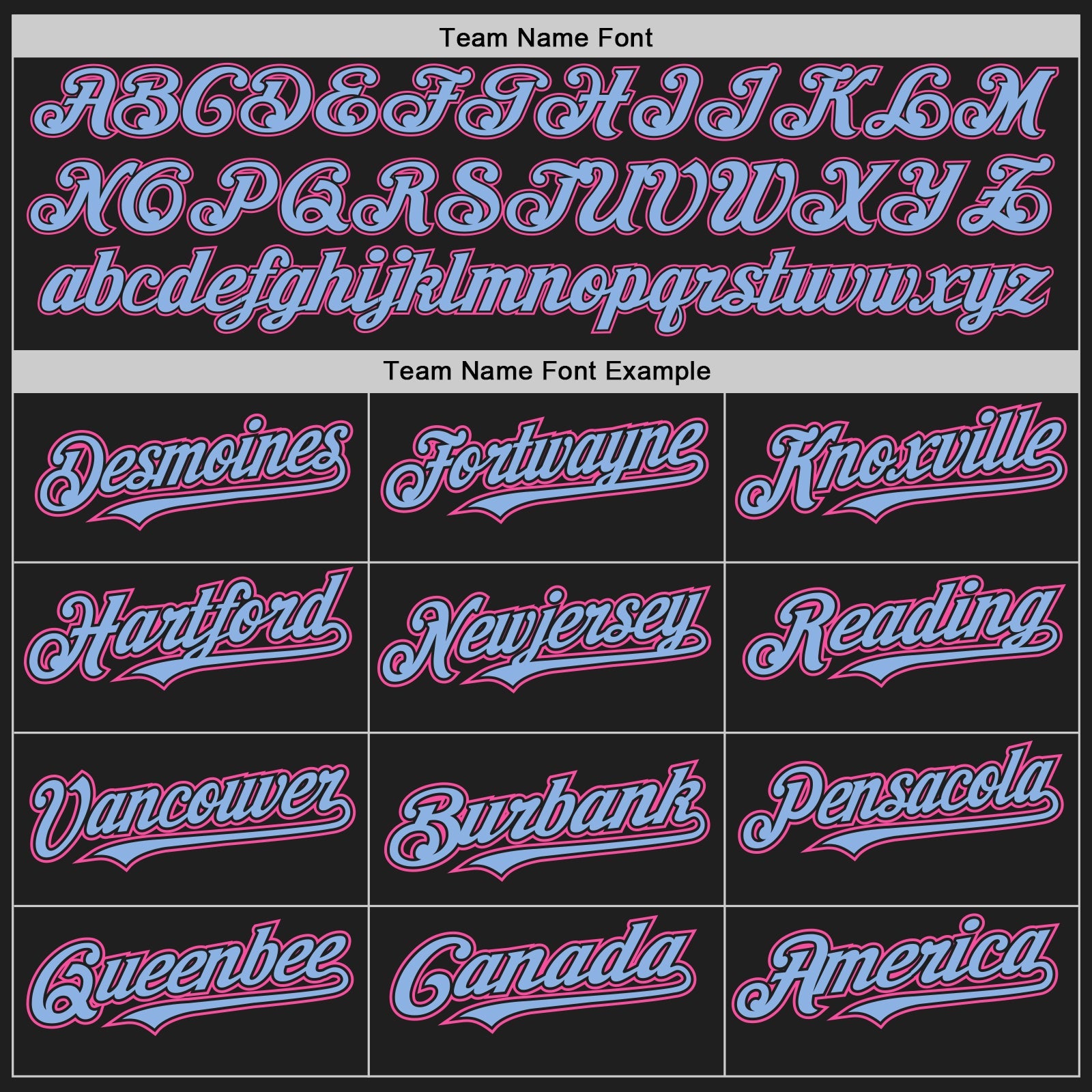 Custom Black Pink Pinstripe Light Blue Two-Button Unisex Softball Jersey view 4