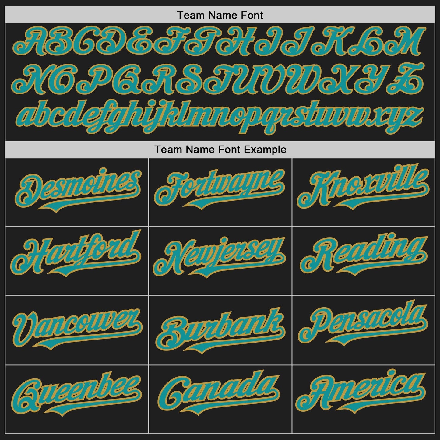 Custom Black Old Gold Pinstripe Teal Two-Button Unisex Softball Jersey view 4