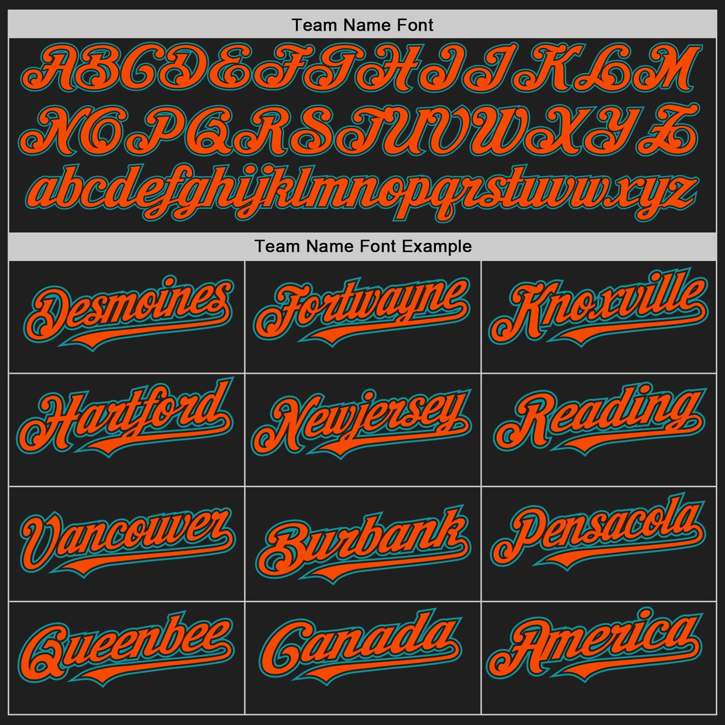 Custom Black Teal Pinstripe Orange Two-Button Unisex Softball Jersey view 4