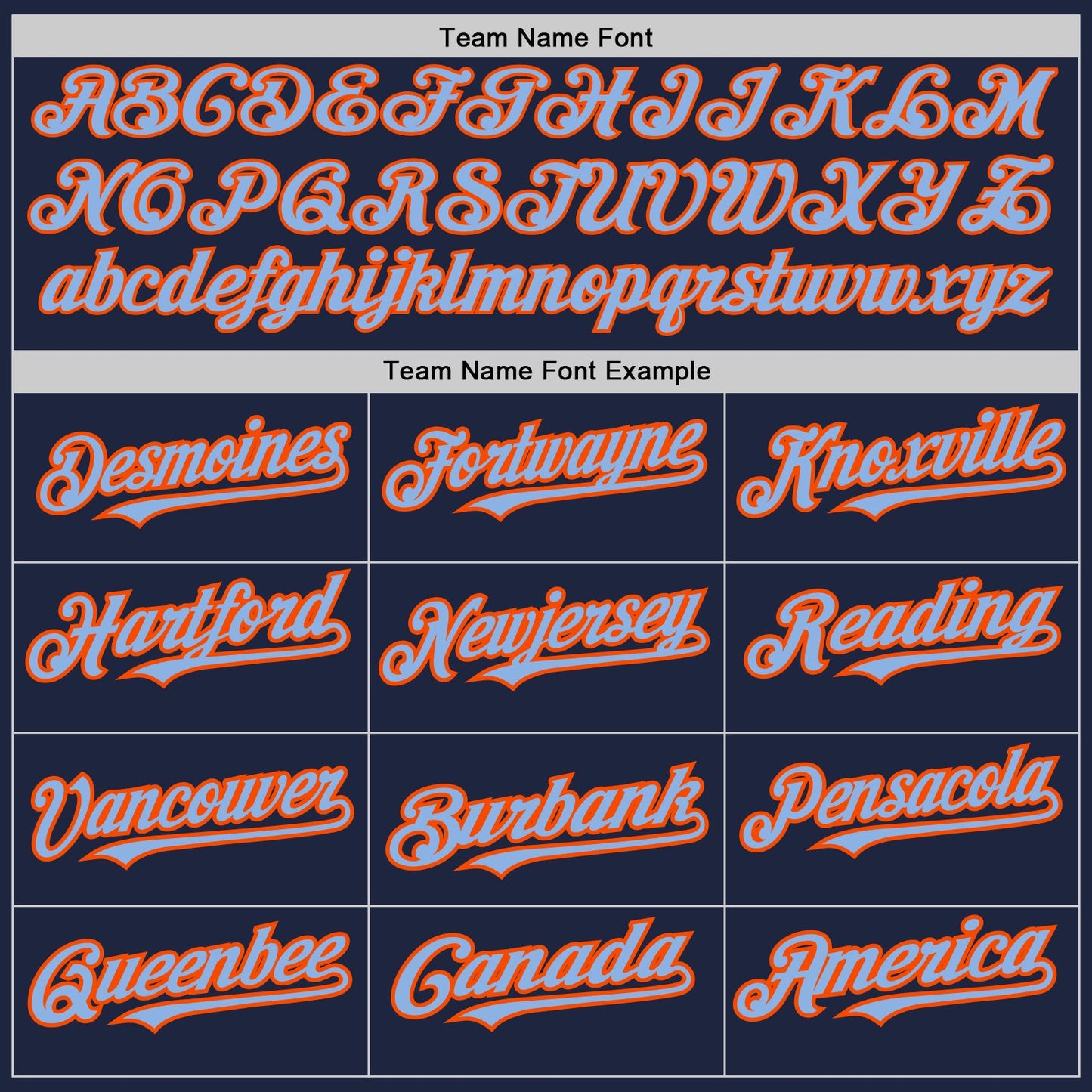 Custom Navy Orange Pinstripe Light Blue Two-Button Unisex Softball Jersey view 4