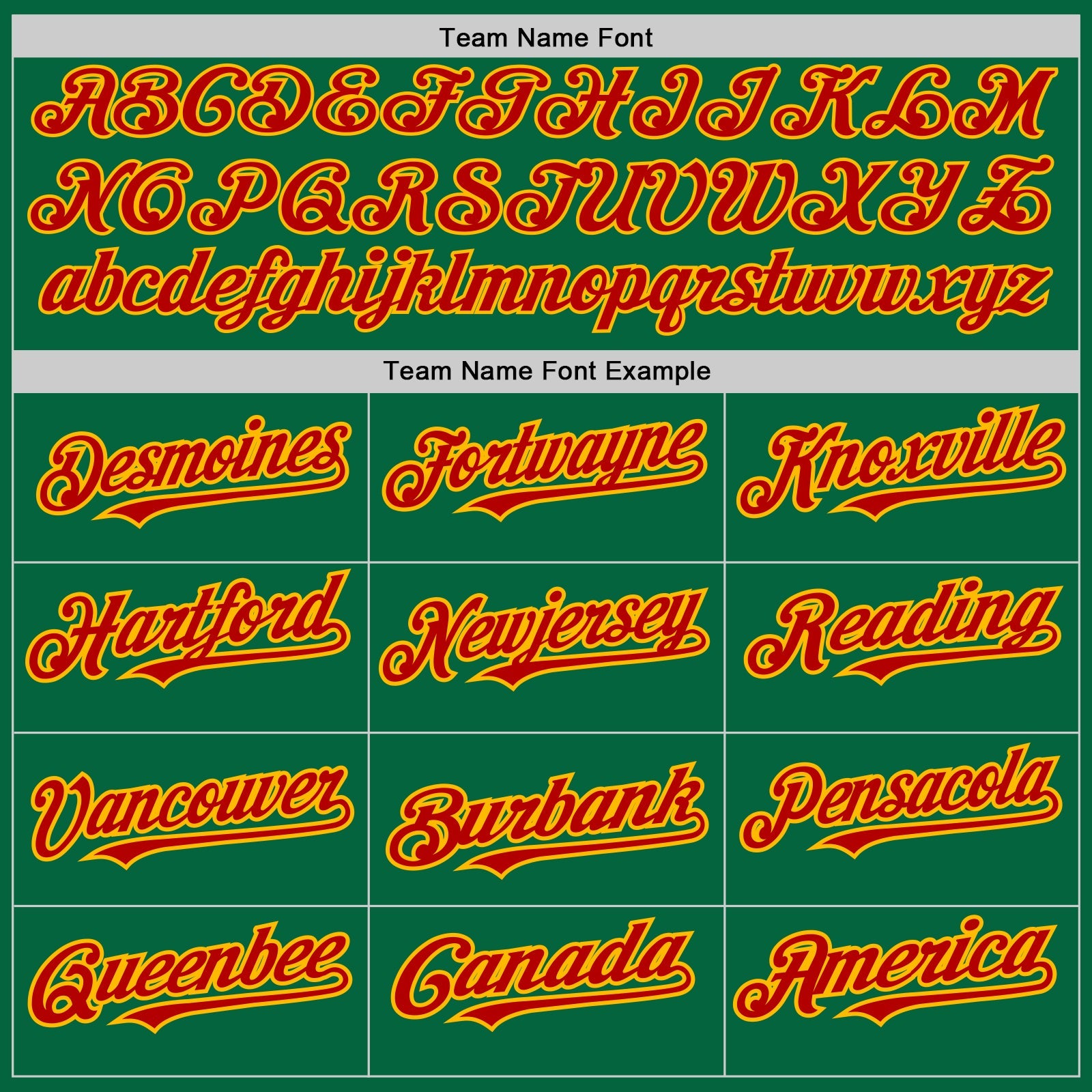 Custom Kelly Green Gold Pinstripe Red Two-Button Unisex Softball Jersey view 4