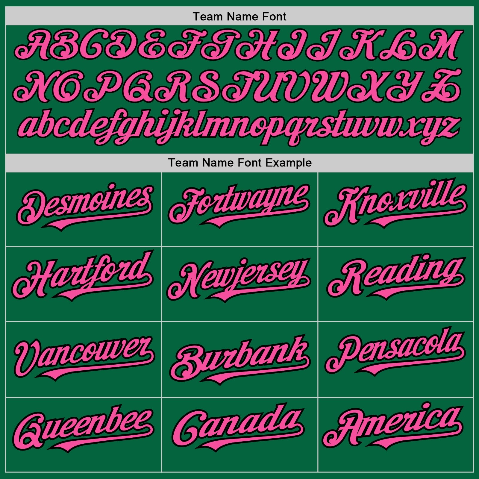 Custom Kelly Green Black Pinstripe Pink Two-Button Unisex Softball Jersey view 4