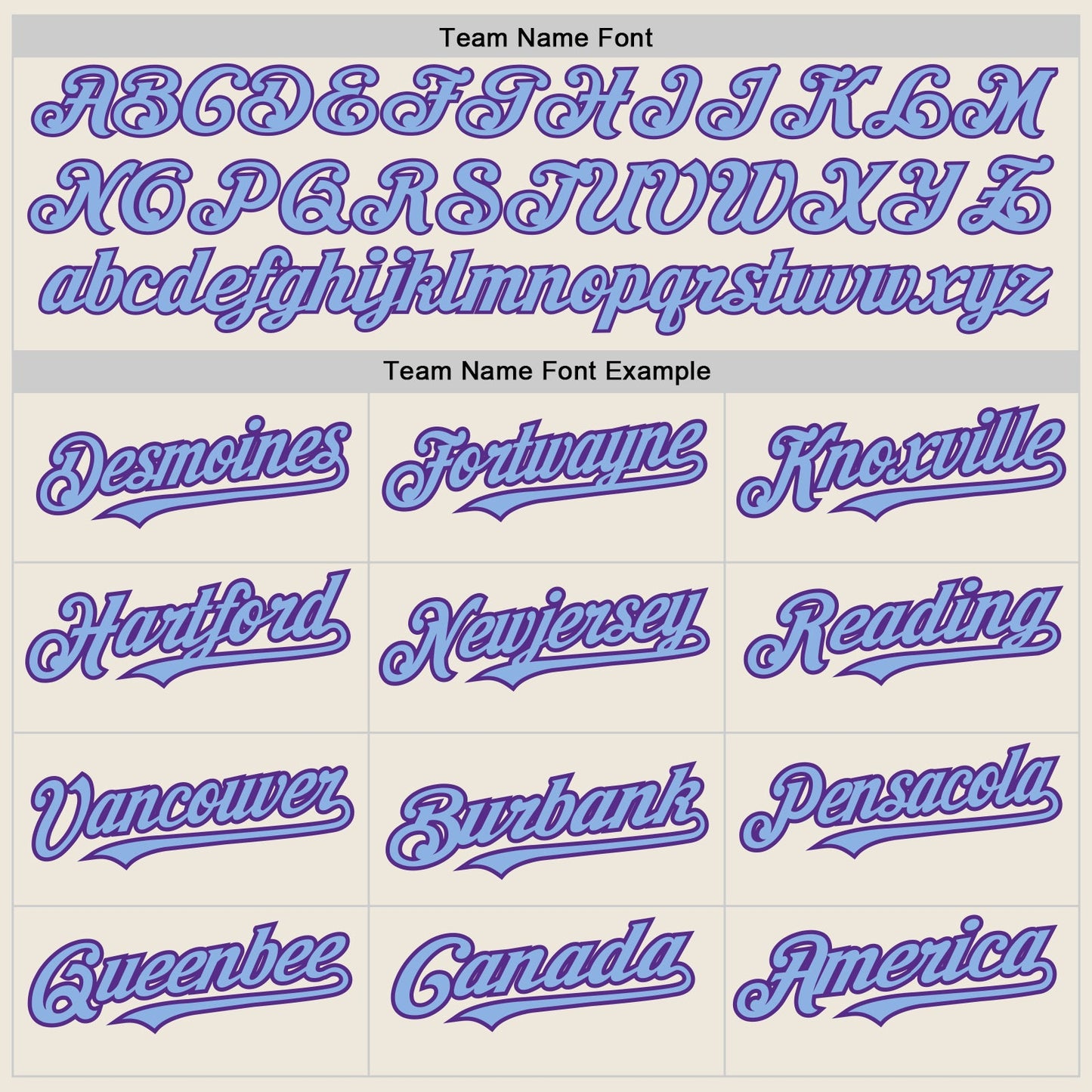 Custom Cream Purple Pinstripe Light Blue Two-Button Unisex Softball Jersey view 4