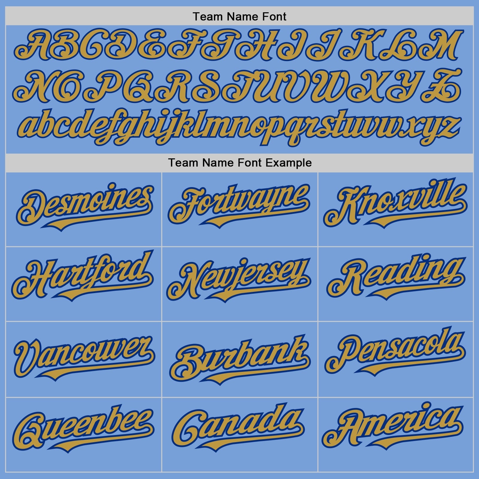 Custom Light Blue Royal Pinstripe Old Gold Two-Button Unisex Softball Jersey view 5