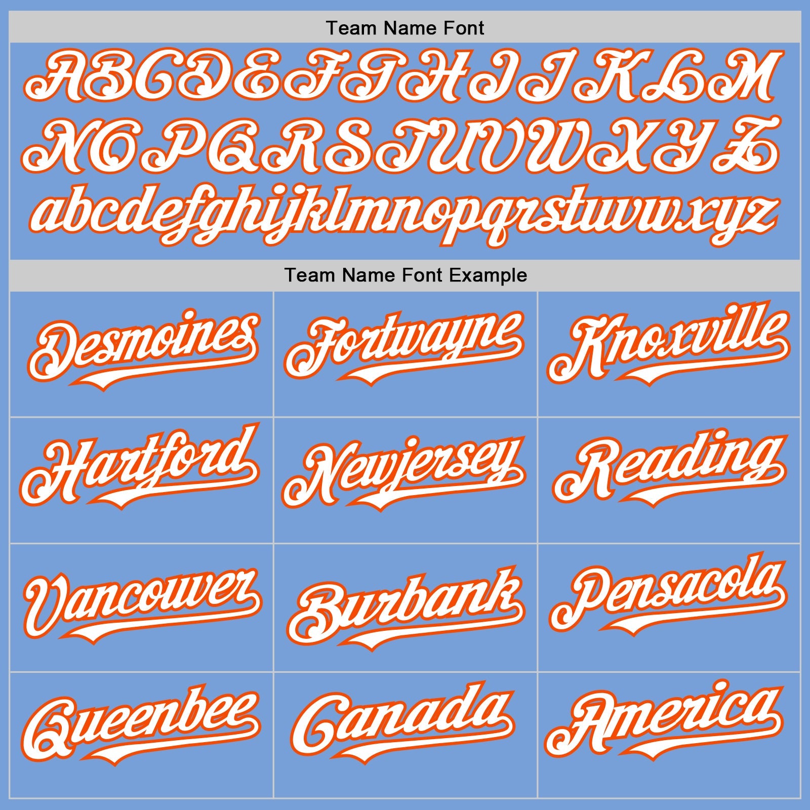 Custom Light Blue Orange Pinstripe White Two-Button Unisex Softball Jersey view 4