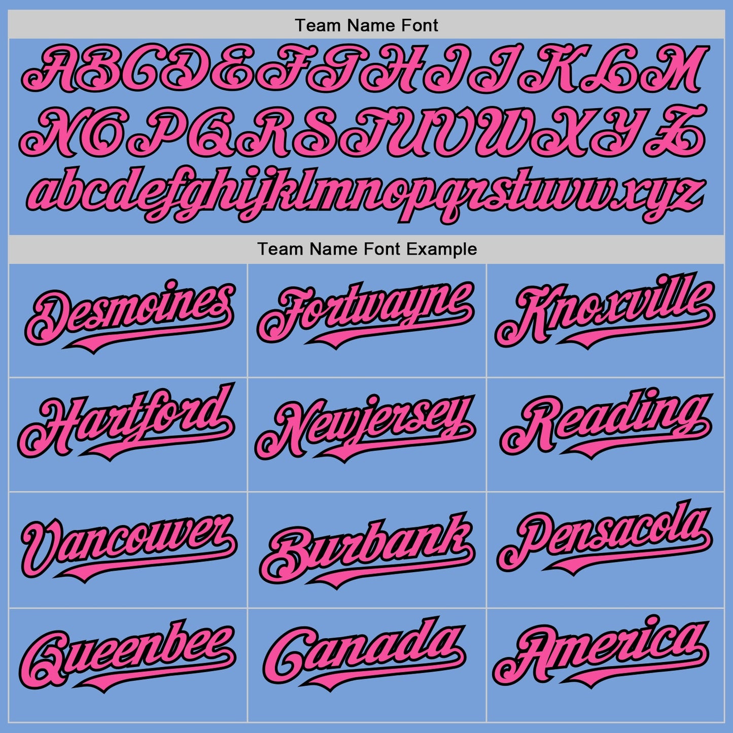 Custom Light Blue Black Pinstripe Pink Two-Button Unisex Softball Jersey view 4