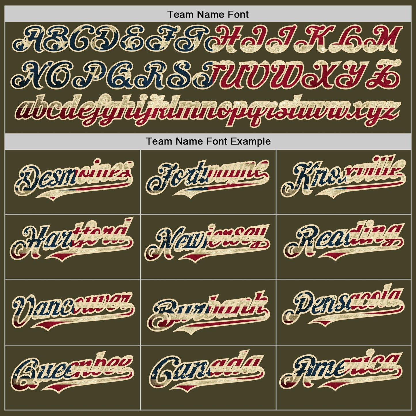 Custom Olive Cream Pinstripe Vintage USA Flag Salute To Service Two-Button Unisex Softball Jersey view 4