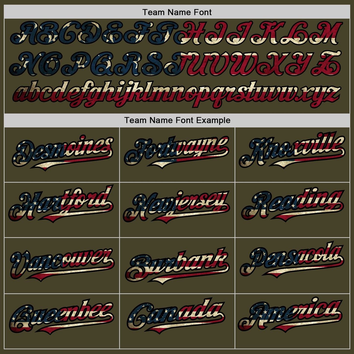 Custom Olive Black Pinstripe Vintage USA Flag Salute To Service Two-Button Unisex Softball Jersey view 4