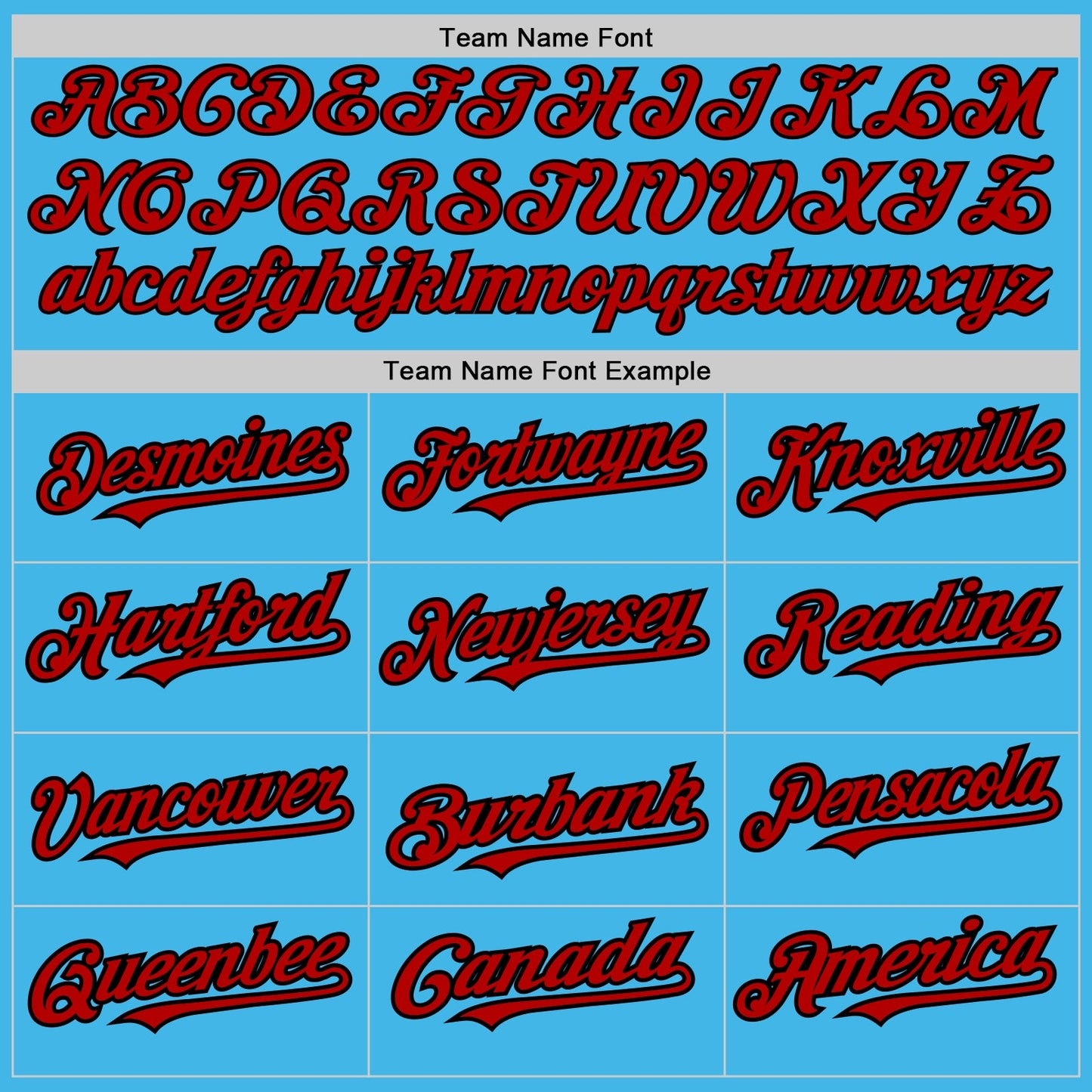 Custom Sky Blue Black Pinstripe Red Two-Button Unisex Softball Jersey view 4