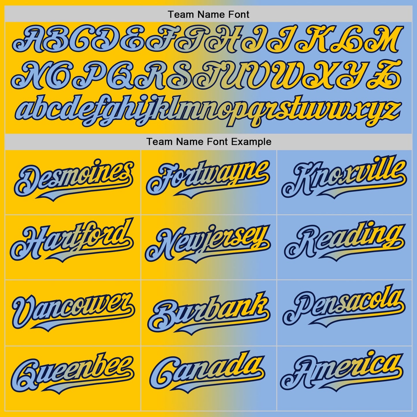 Custom Light Blue Yellow-Navy Gradient Fashion Two-Button Unisex Softball Jersey view 4