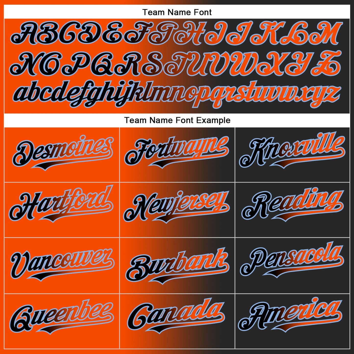 Custom Black Orange-Light Blue Gradient Fashion Two-Button Unisex Softball Jersey view 4