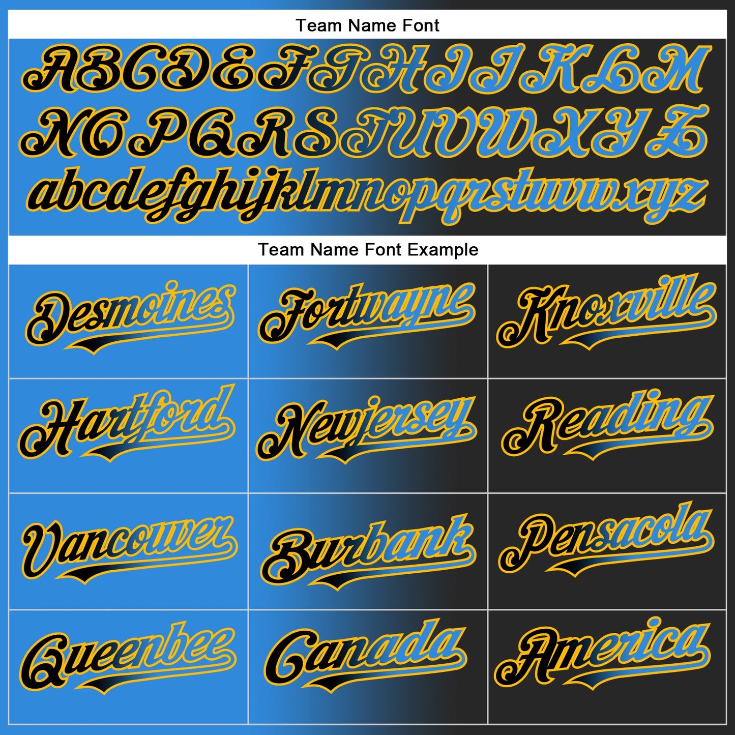 Custom Black Electric Blue-Gold Gradient Fashion Two-Button Unisex Softball Jersey view 4