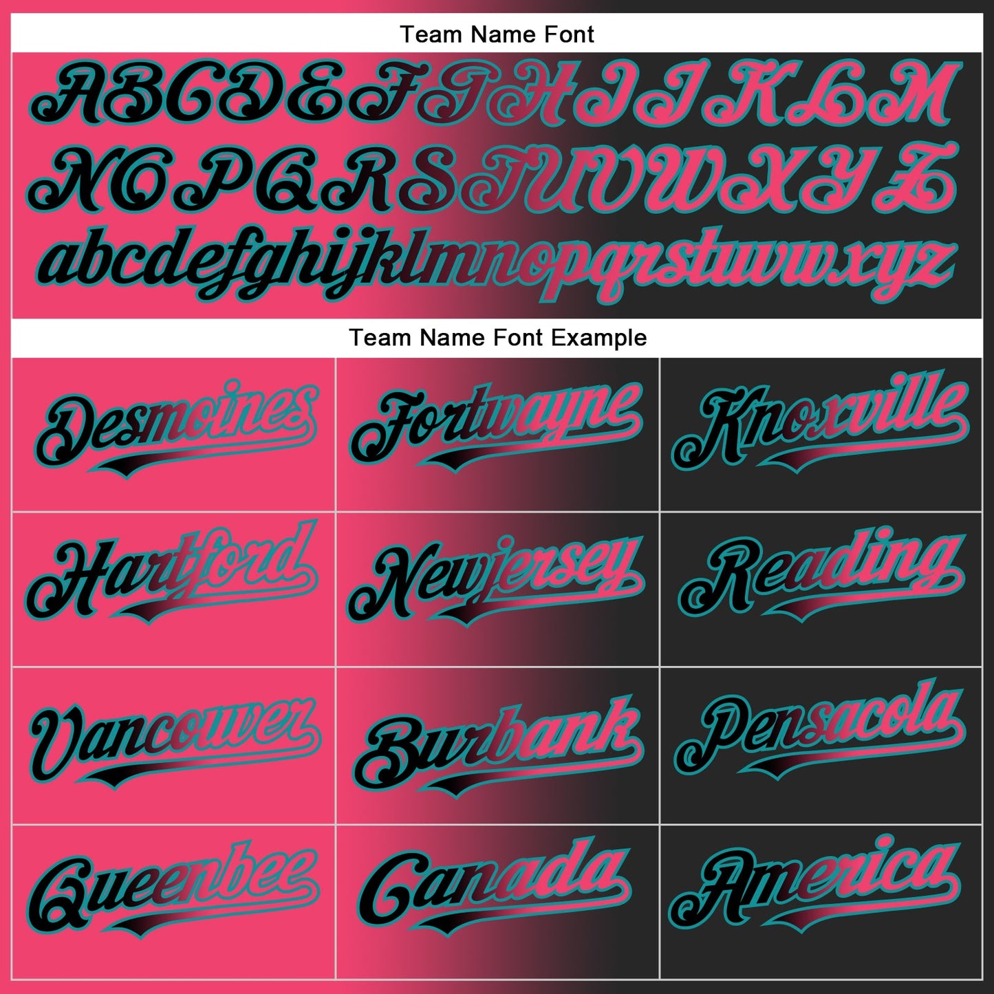 Custom Black Neon Pink-Teal Gradient Fashion Two-Button Unisex Softball Jersey view 4