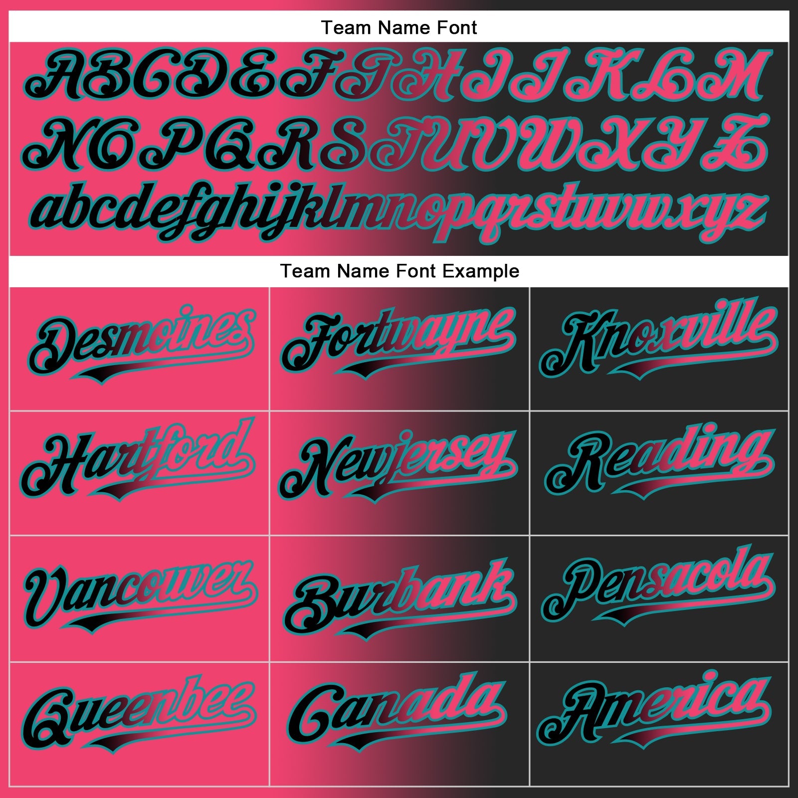 Custom Black Neon Pink-Teal Gradient Fashion Two-Button Unisex Softball Jersey view 4