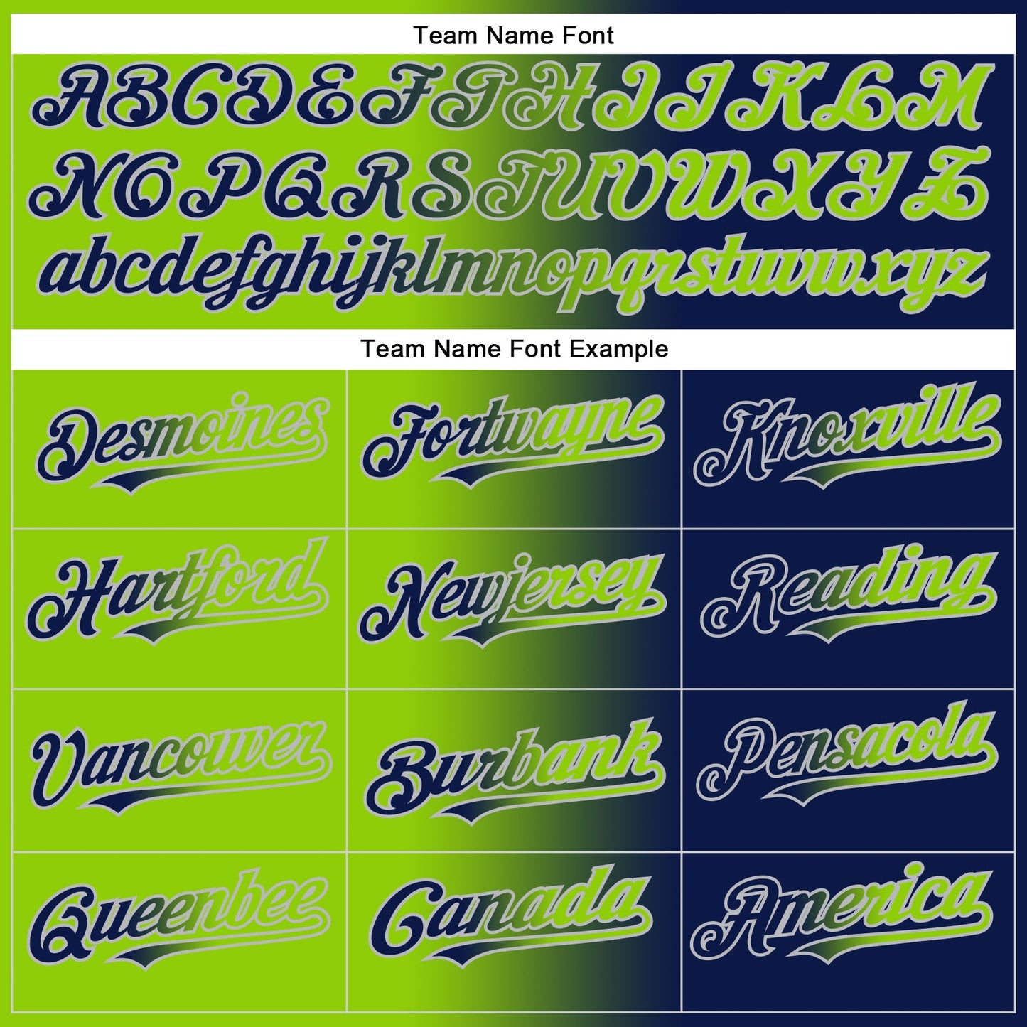 Custom Navy Neon Green-Gray Gradient Fashion Two-Button Unisex Softball Jersey view 4