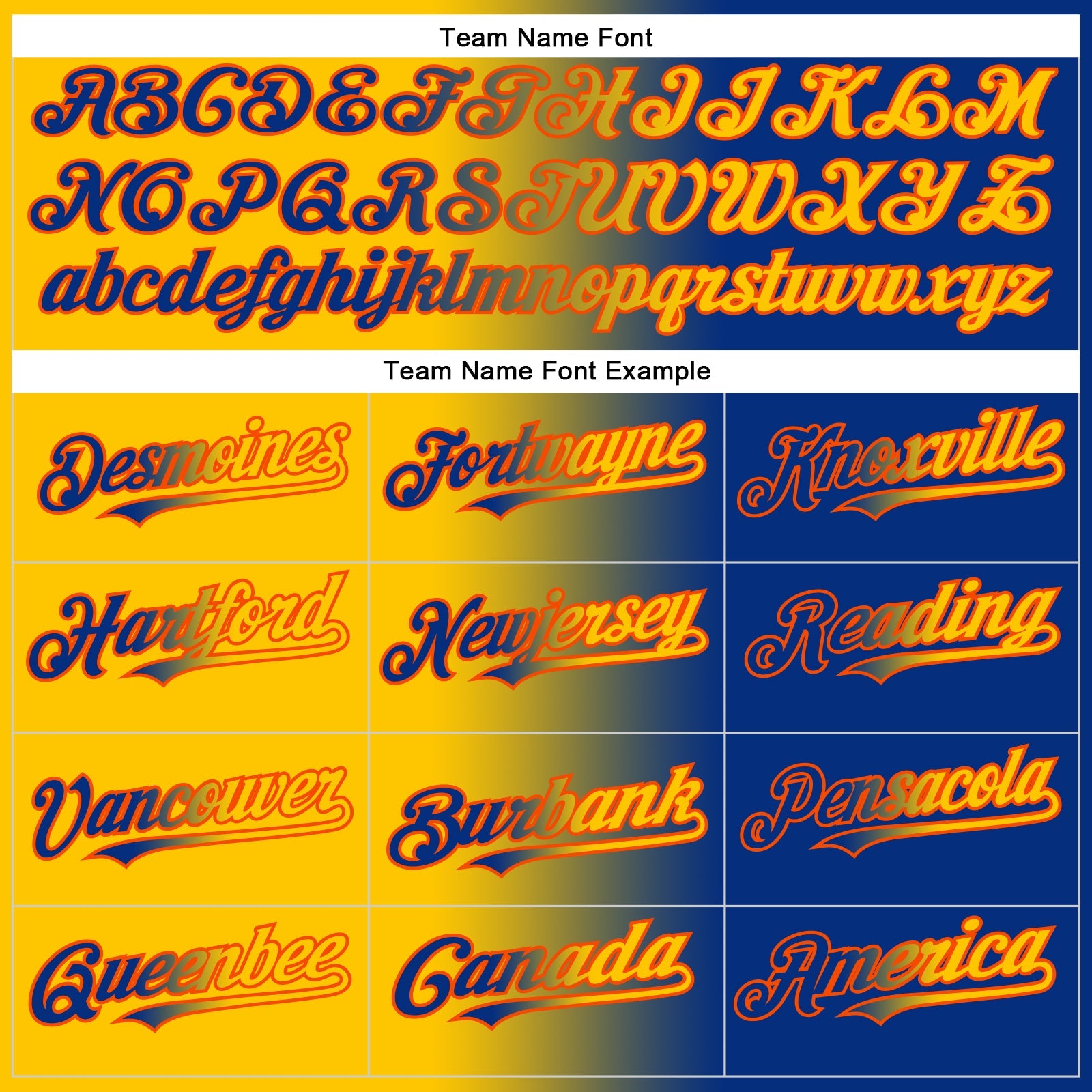 Custom Royal Yellow-Orange Gradient Fashion Two-Button Unisex Softball Jersey view 4