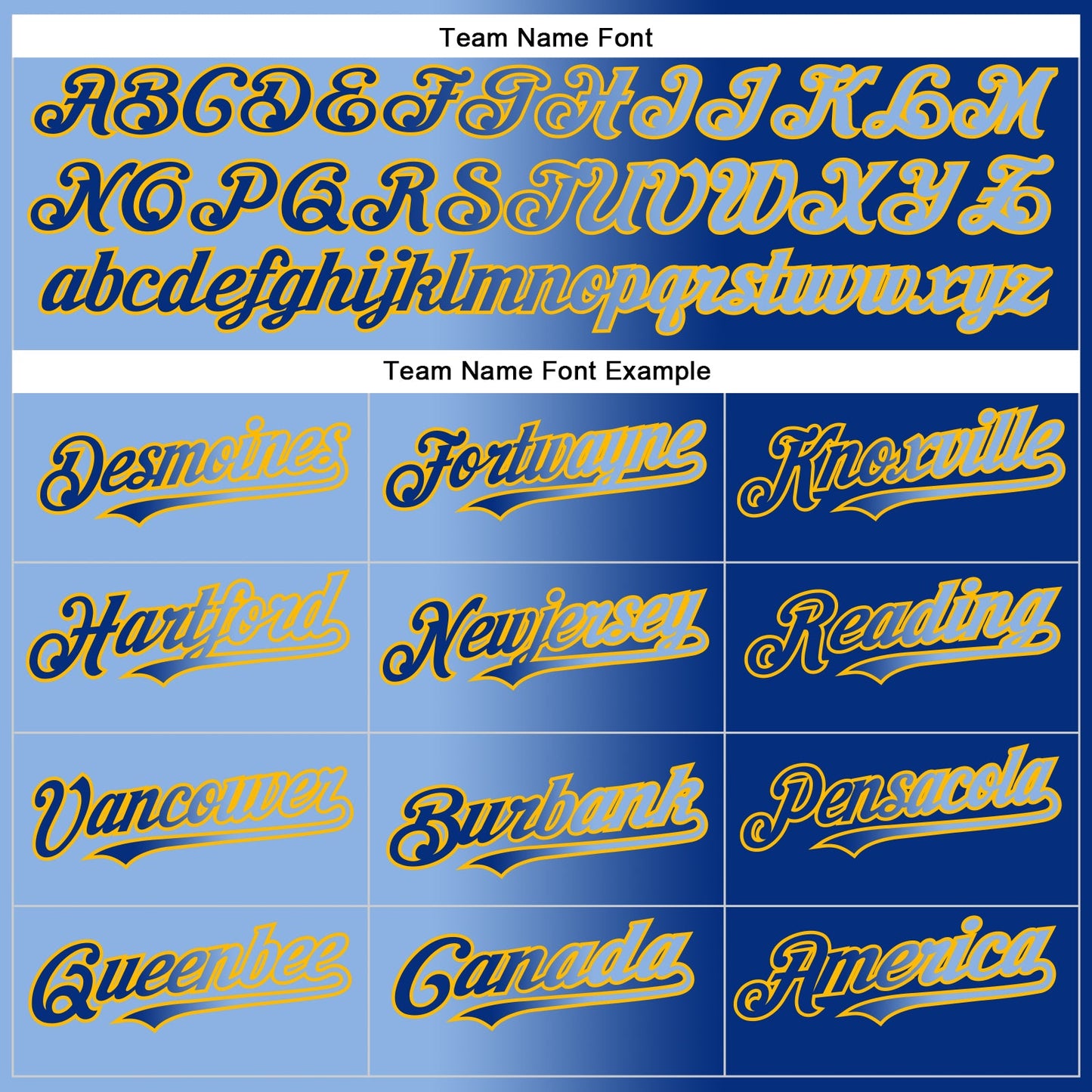 Custom Royal Light Blue-Gold Gradient Fashion Two-Button Unisex Softball Jersey view 4