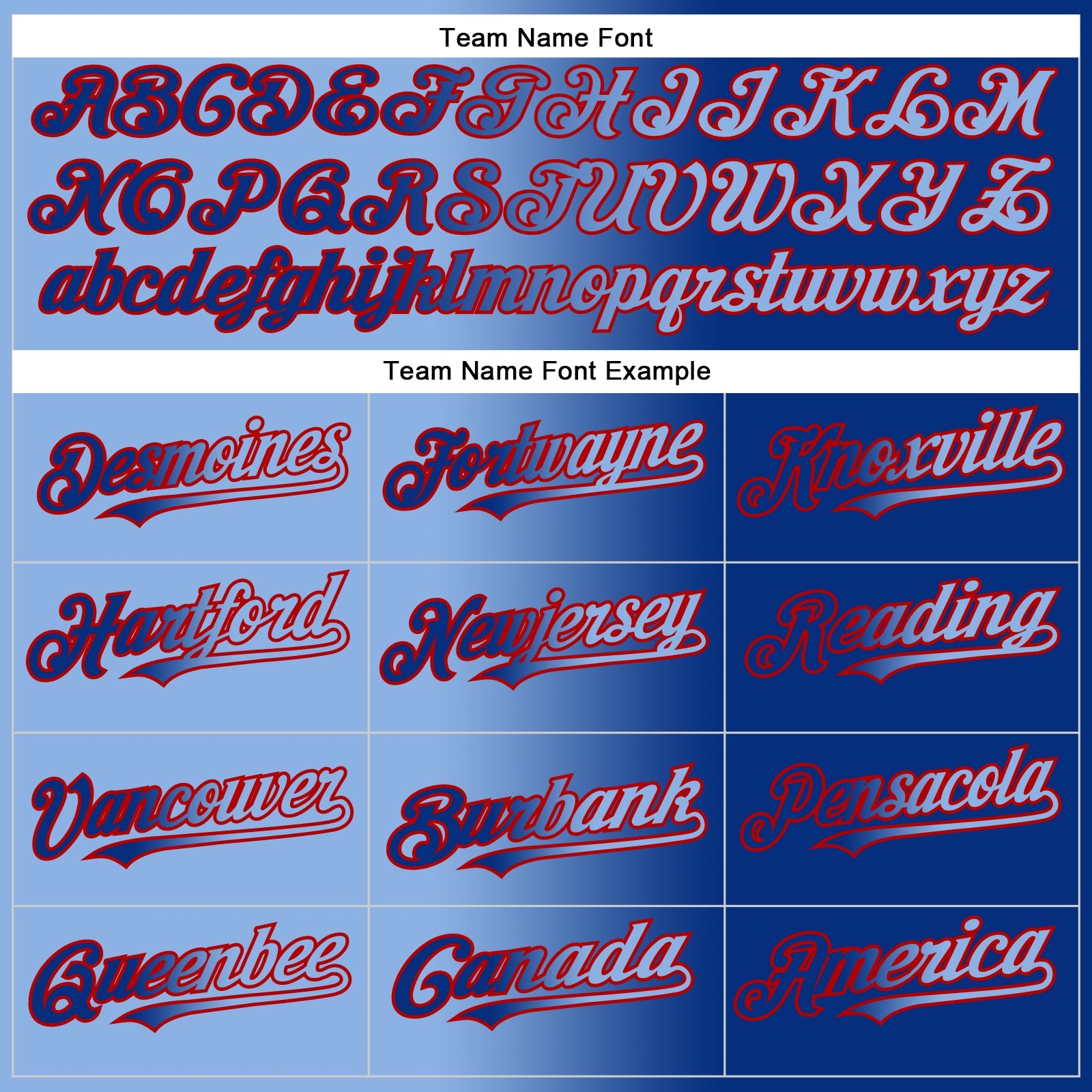 Custom Royal Light Blue-Red Gradient Fashion Two-Button Unisex Softball Jersey view 4