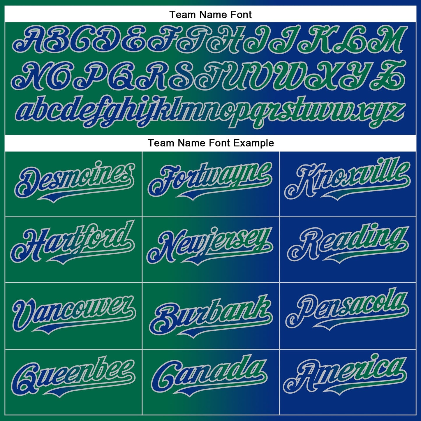 Custom Royal Kelly Green-Gray Gradient Fashion Two-Button Unisex Softball Jersey view 4