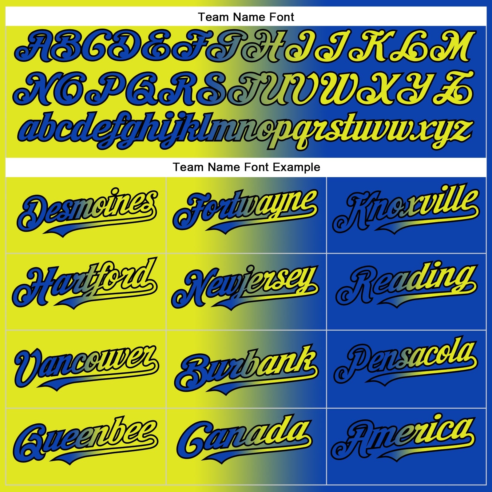 Custom Thunder Blue Neon Yellow-Black Gradient Fashion Two-Button Unisex Softball Jersey view 4