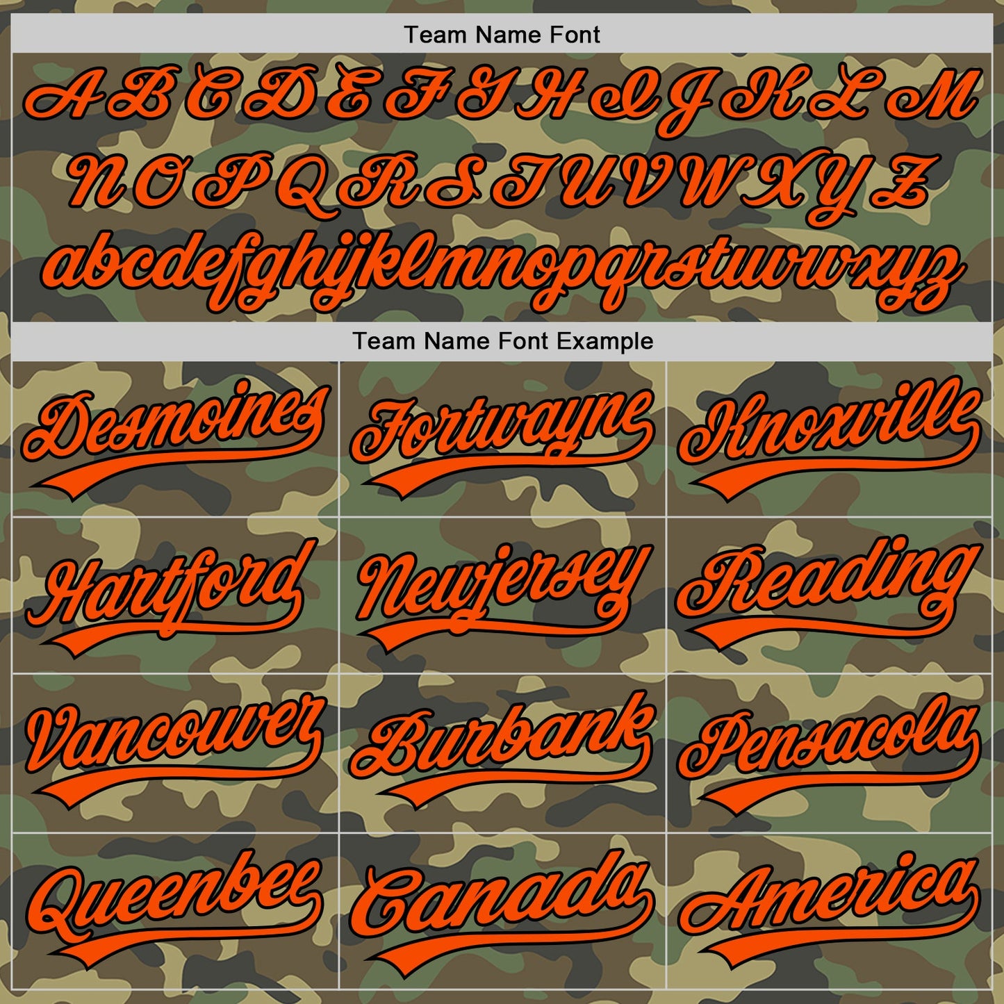 Custom Camo Orange-Black Salute To Service Two-Button Unisex Softball Jersey view 4