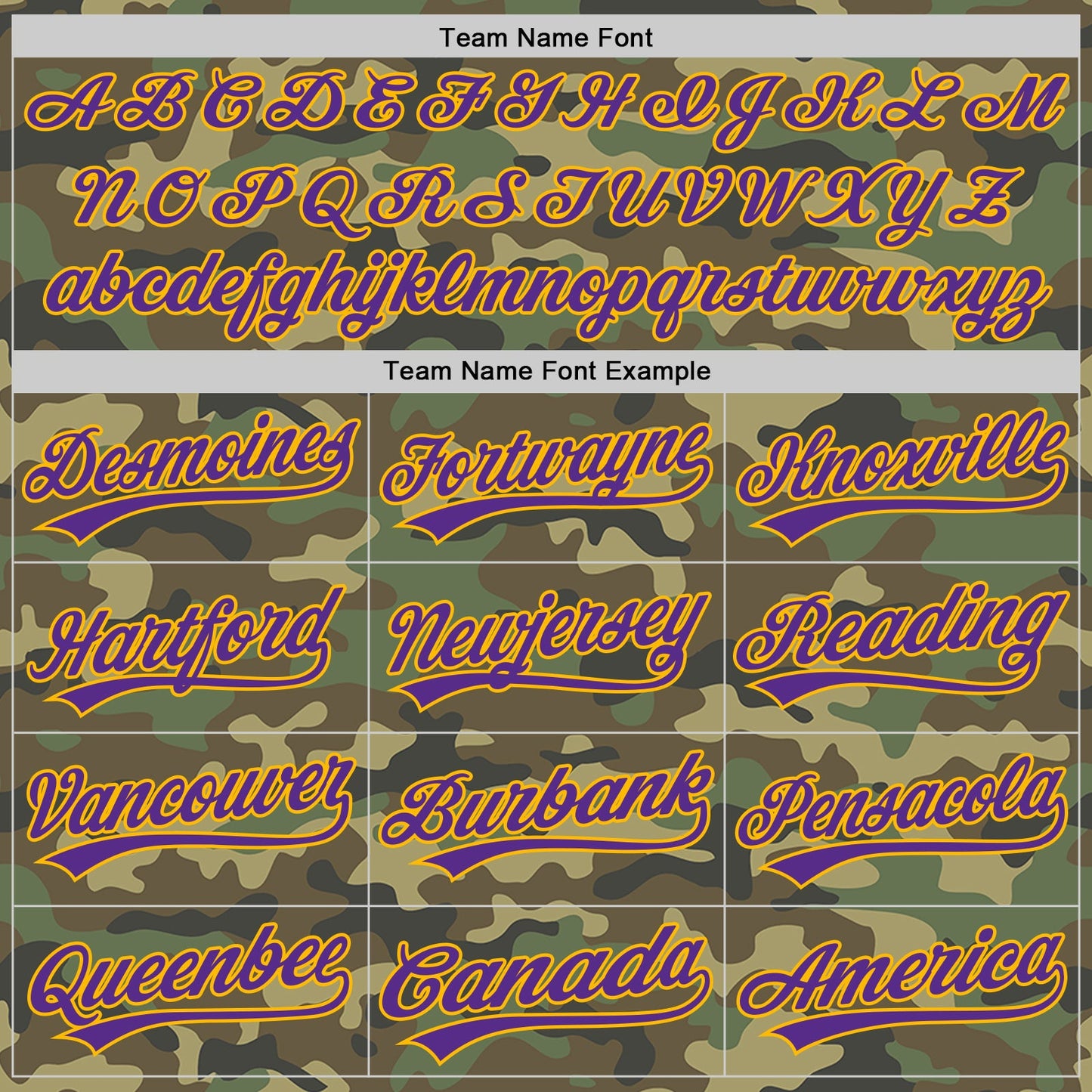 Custom Camo Purple-Gold Salute To Service Two-Button Unisex Softball Jersey view 4