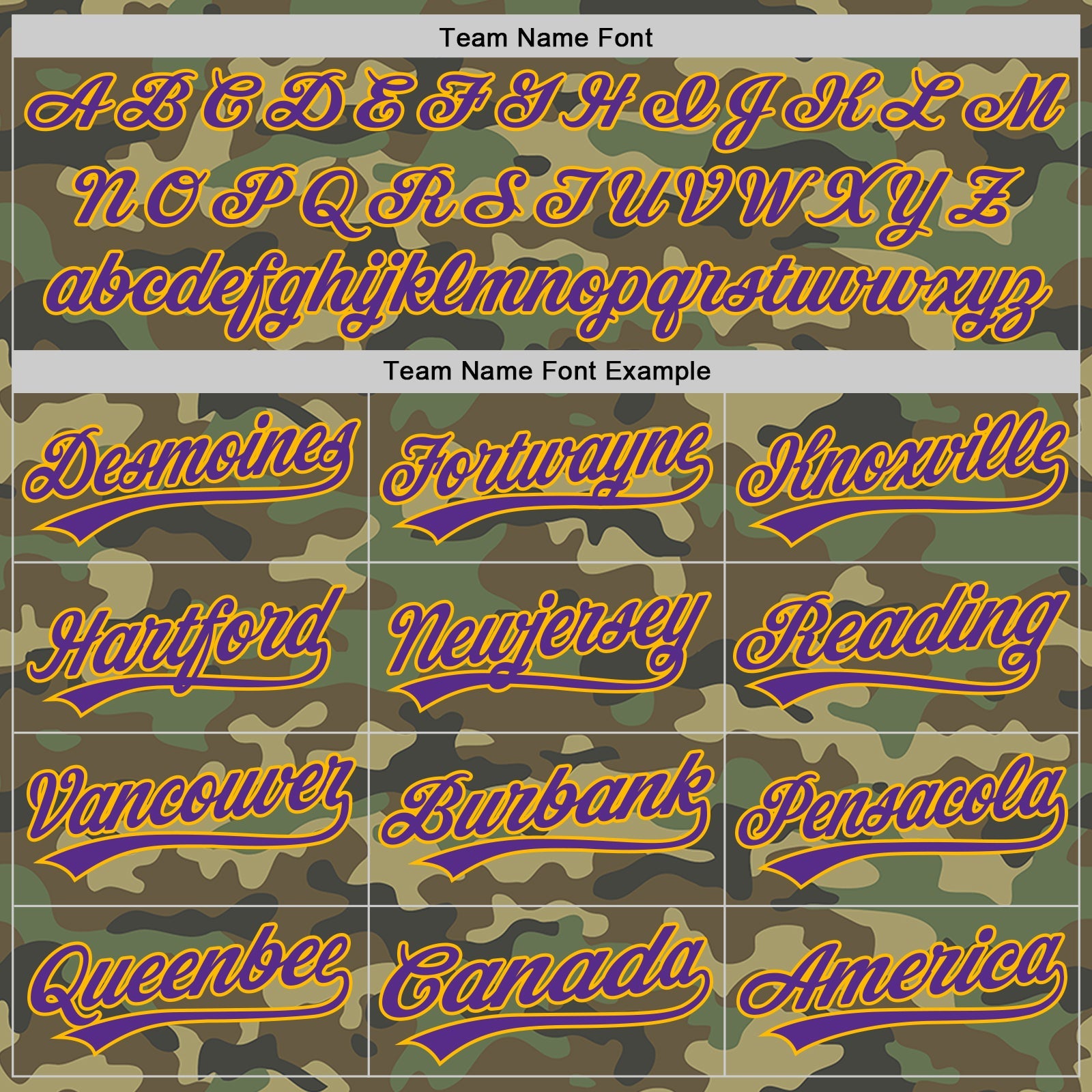 Custom Camo Purple-Gold Salute To Service Two-Button Unisex Softball Jersey view 4