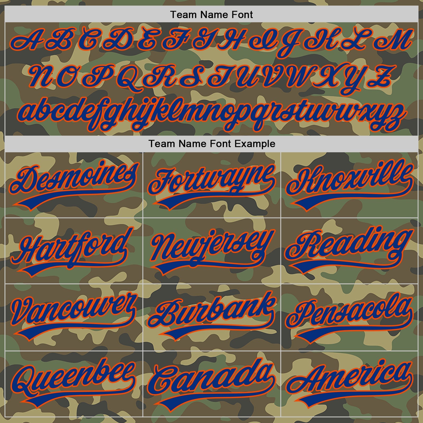 Custom Camo Royal-Orange Salute To Service Two-Button Unisex Softball Jersey view 4