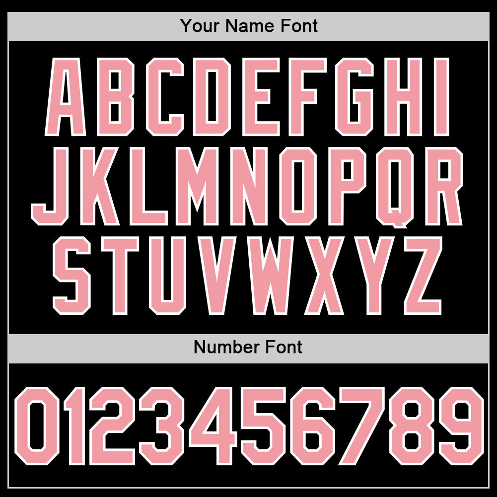 Custom Black Medium Pink-White Two-Button Unisex Softball Jersey view 5