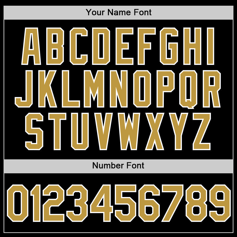 Custom Black Old Gold-White Two-Button Unisex Softball Jersey view 5