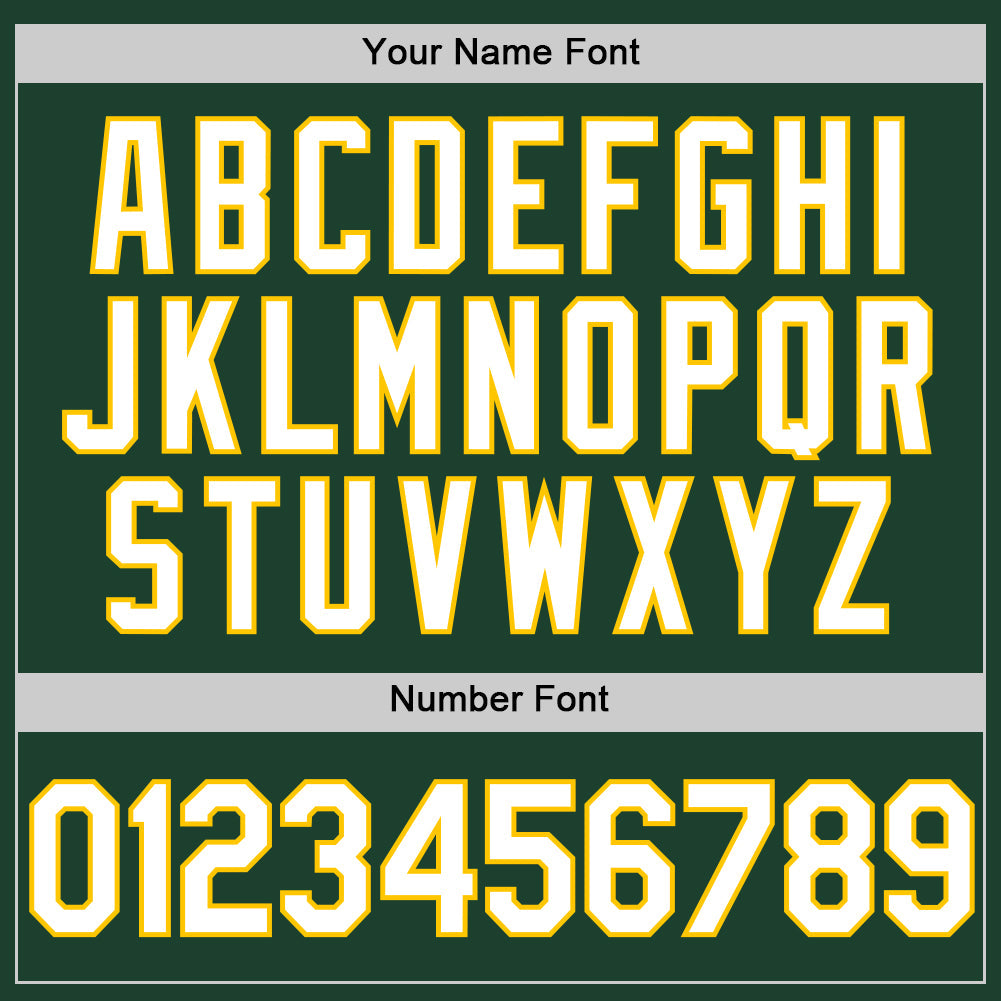 Custom Green White-Yellow Two-Button Unisex Softball Jersey view 5