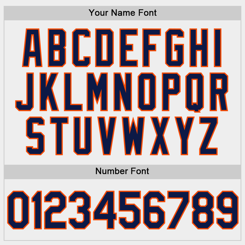 Custom White Navy-Orange Two-Button Unisex Softball Jersey view 5