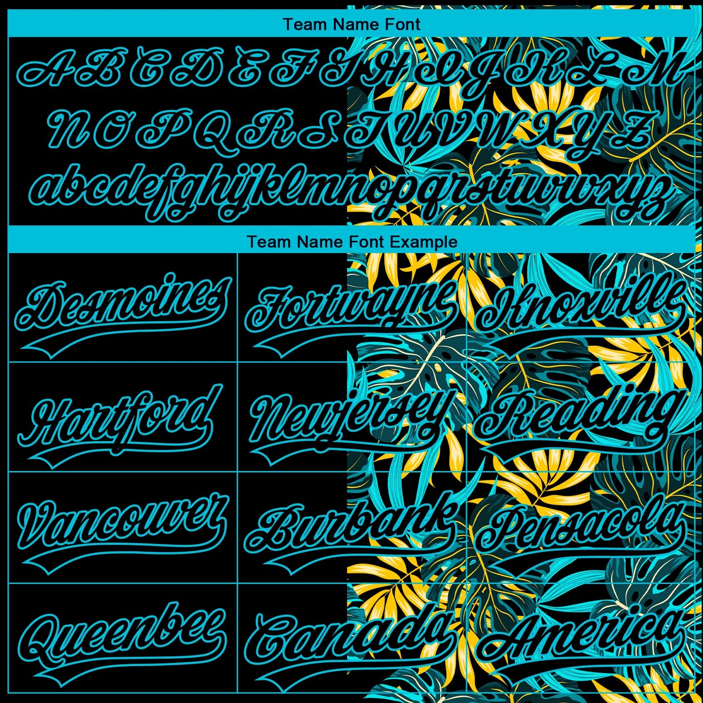 Custom Black Lakes Blue 3D Pattern Hawaii Tropical Palm Leaves Two-Button Unisex Softball Jersey view 4