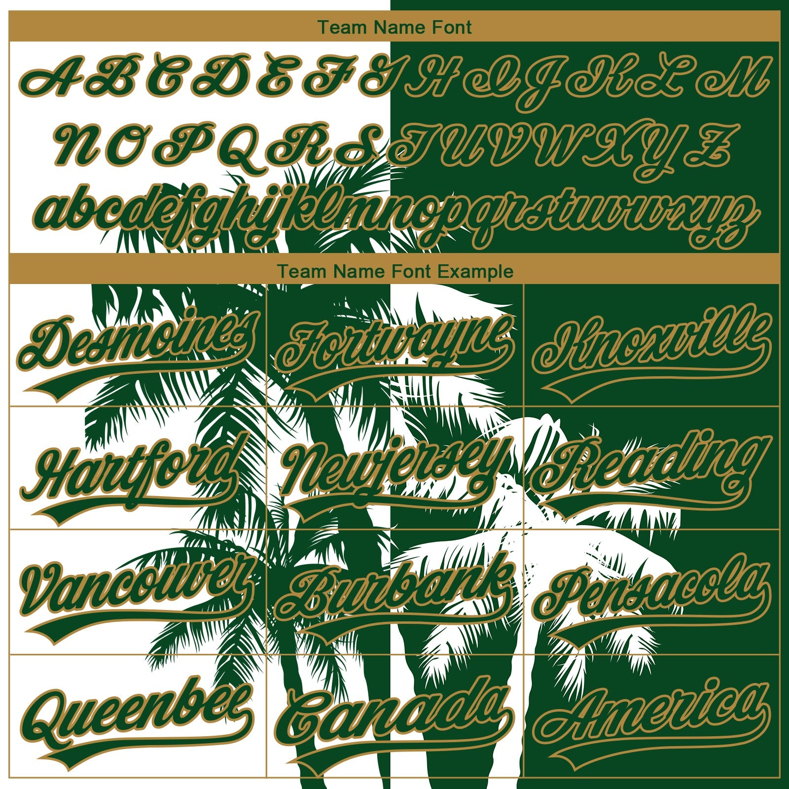 Custom White Green-Old Gold 3D Pattern Hawaii Coconut Trees Two-Button Unisex Softball Jersey view 4