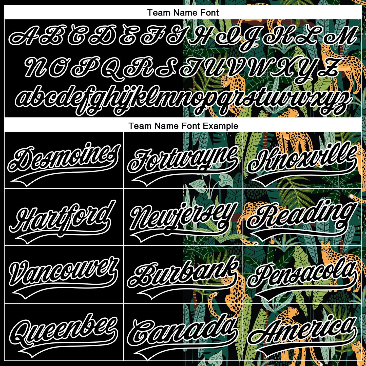Custom Black White 3D Pattern Leopards And Tropical Palm Leaves Two-Button Unisex Softball Jersey view 4