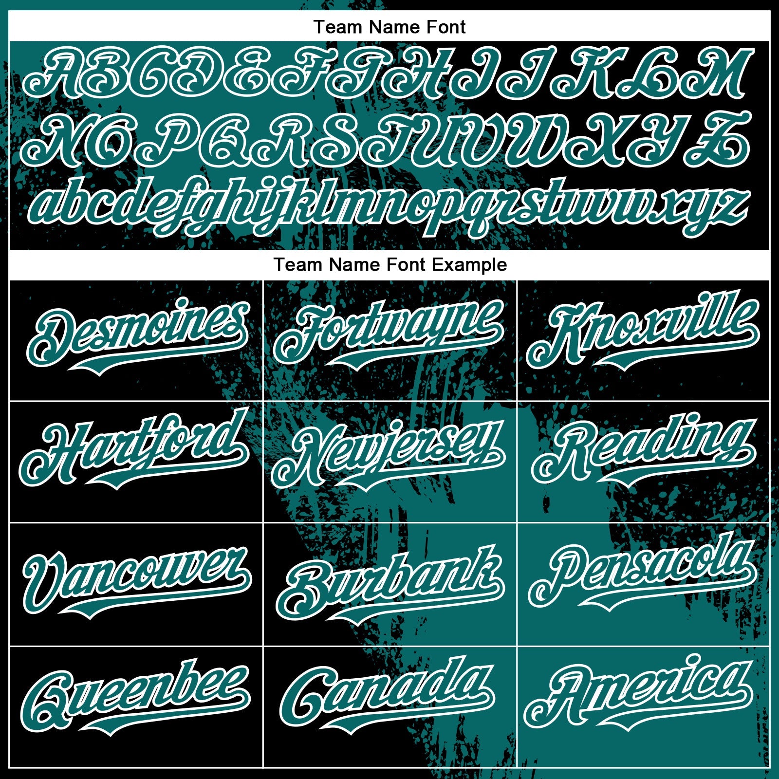 Custom Teal Black-White 3D Pattern Abstract Brush Stroke Two-Button Unisex Softball Jersey view 4