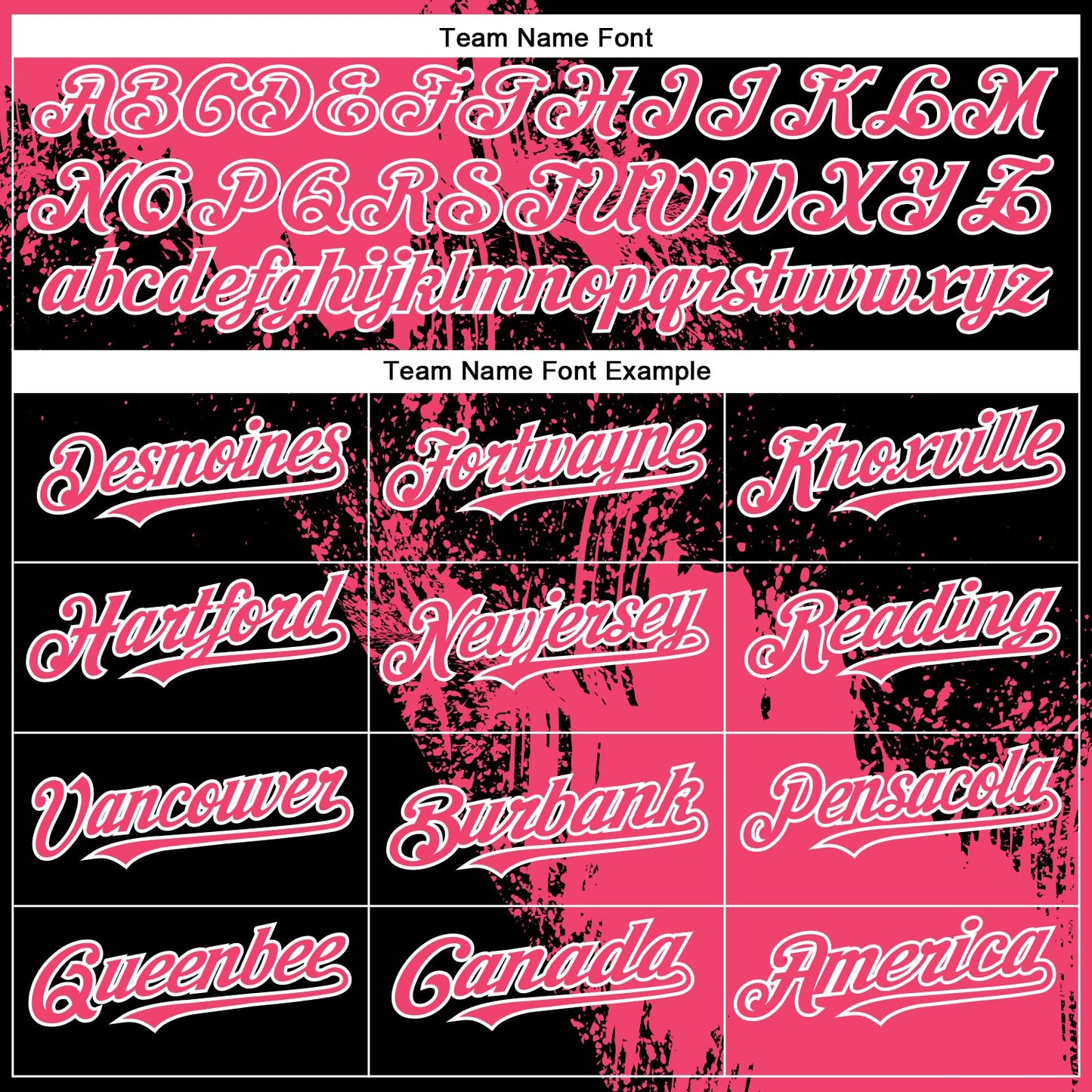 Custom Neon Pink Black-White 3D Pattern Abstract Brush Stroke Two-Button Unisex Softball Jersey view 4