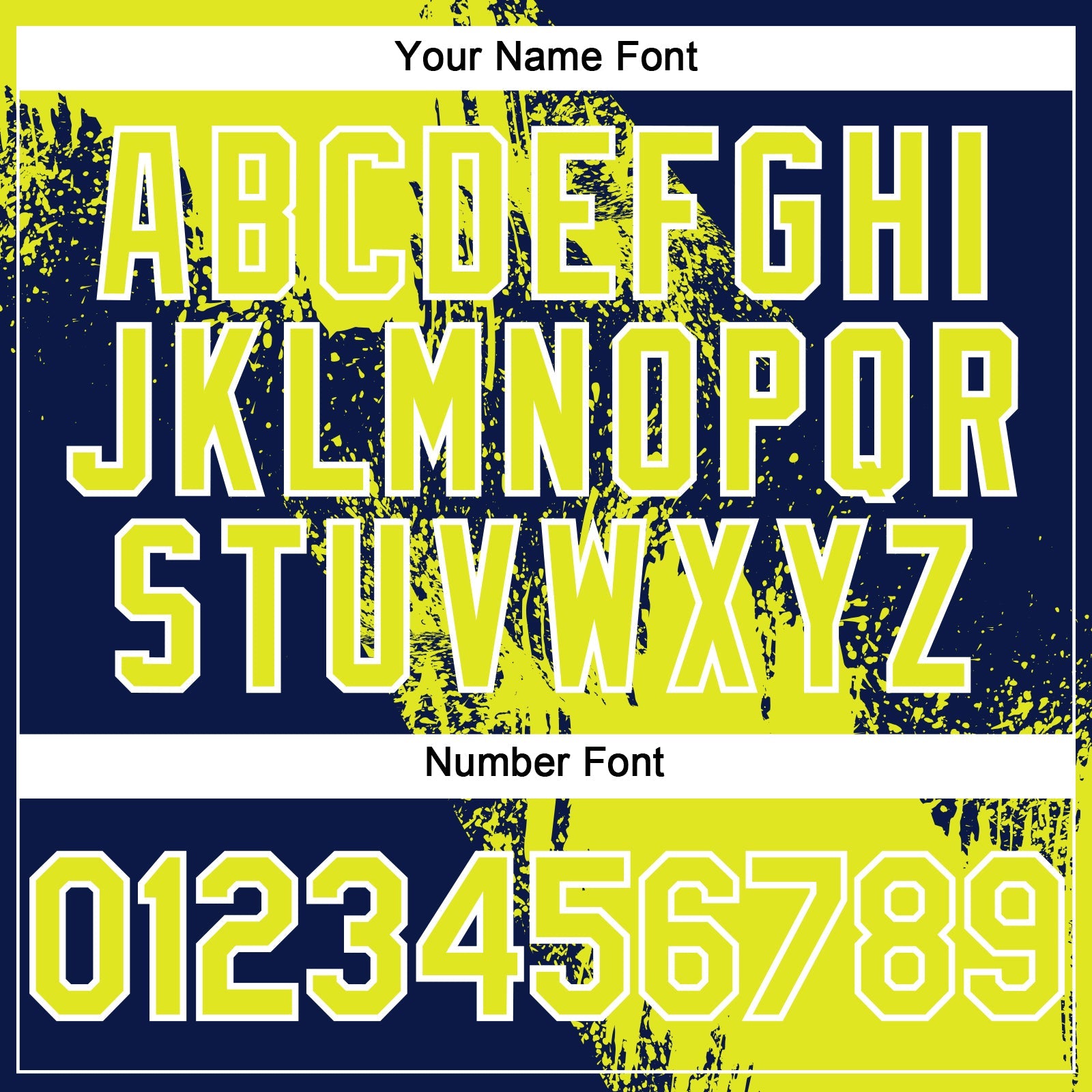 Custom Neon Yellow Navy-White 3D Pattern Abstract Brush Stroke Two-Button Unisex Softball Jersey view 5