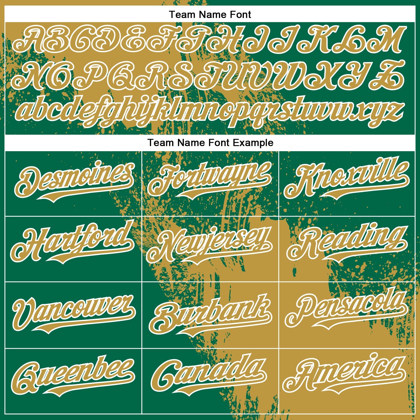Custom Old Gold Kelly Green-White 3D Pattern Abstract Brush Stroke Two-Button Unisex Softball Jersey view 4