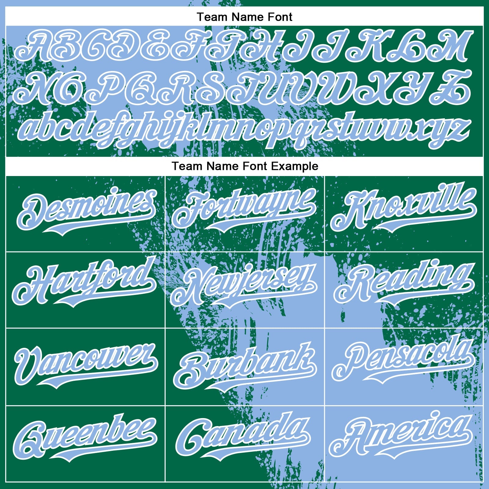 Custom Light Blue Kelly Green-White 3D Pattern Abstract Brush Stroke Two-Button Unisex Softball Jersey view 4
