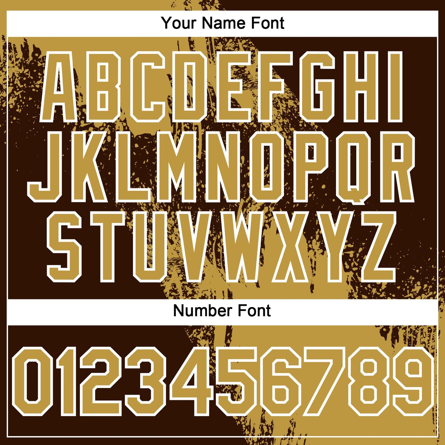 Custom Old Gold Brown-White 3D Pattern Abstract Brush Stroke Two-Button Unisex Softball Jersey view 5