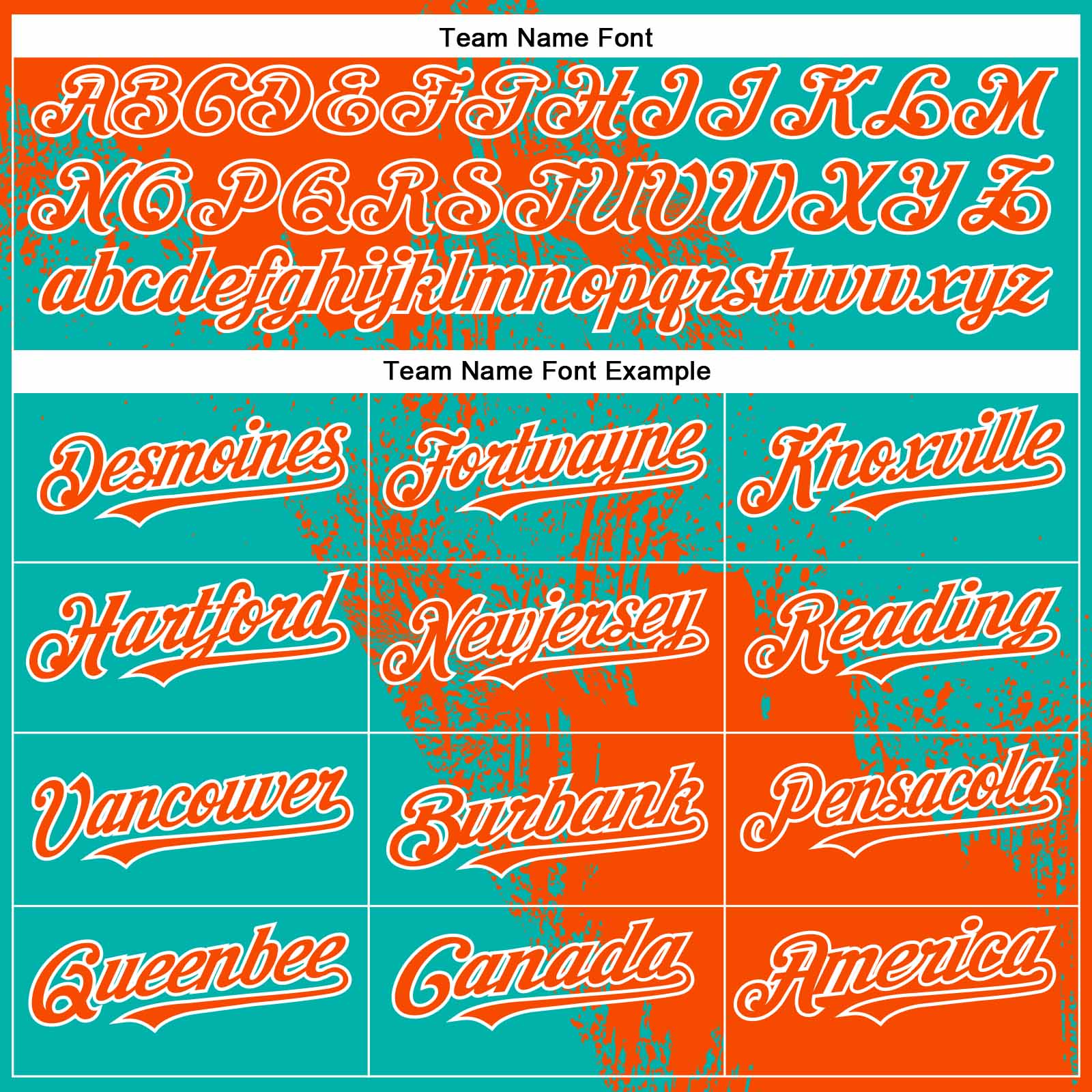 Custom Orange Aqua-White 3D Pattern Abstract Brush Stroke Two-Button Unisex Softball Jersey view 4