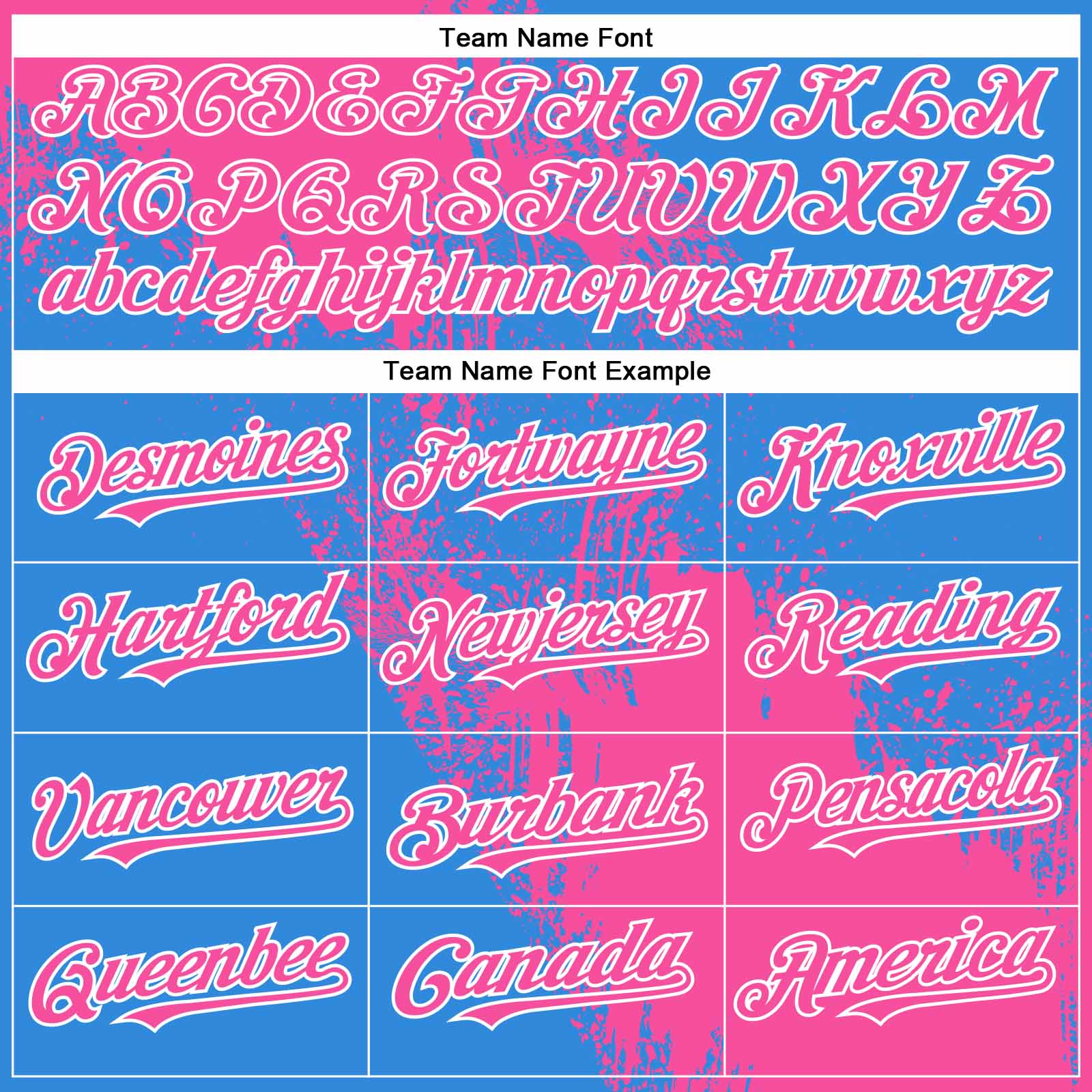 Custom Pink Electric Blue-White 3D Pattern Abstract Brush Stroke Two-Button Unisex Softball Jersey view 4